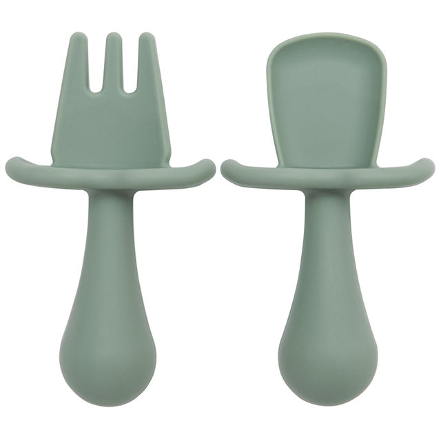 Mini Silicone Baby Spoon And Fork